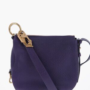 Burberry Grained Leather KNIGHT Bag with Lobster Clasp